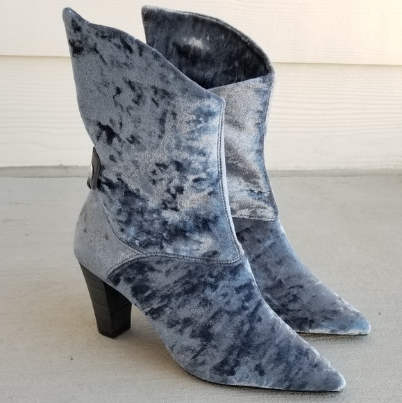 Free People Shoes - Free People Moonlight Velvet Pointed Toe Booties